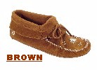 Women's Classic Peace-Moc Squaw, with double-leather soft-sole and fully padded insole. Made with soft, supple suede.. Colors: black, brown, gray, tan